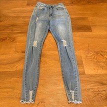 Size XS Shein Women Denim Stretch Skinny Ripped Distressed Jeans - $22.00