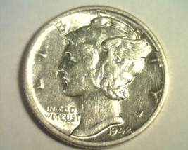 1942-D MERCURY DIME ABOUT UNCIRCULATED+ AU+ NICE ORIGINAL BOBS COINS 99c... - $6.50