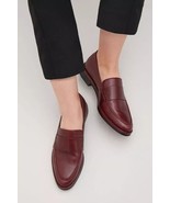 Handmade Men burgundy leather penny loafer, Men leather moccasins, Men d... - $167.30+