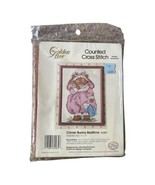 Vintage Golden Bee Counted Cross Stitch Kit Clover Bunny Bedtime #60485 ... - $6.00