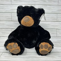 Wishpets Bear Benjamin Black Brown 43208 Plush Stuffed Animal Sitting 12... - $12.84