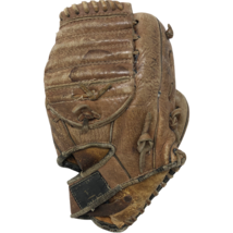 VTG Sears Roebuck Brown Baseball Glove Mitt RHT Basket Web - £29.59 GBP