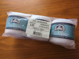 [3 Balls] DMC Traditions Mercerized Crochet Cotton – B5200 400yd White Yarn - $8.95