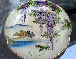Koshida Japan Porcelain China Wisteria W/ Gold Rim Decorated Plate Tea 3.5" OD - €48,29 EUR