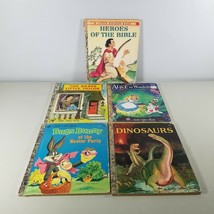 Little Golden Book Lot of Books Bugs Bunny Dinosaurs Brave Tailor Alice Bible - £8.63 GBP