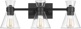 Globe Electric 63000055 3-Light Vanity Light, Matte Black,, Vanity Wall ... - $109.99