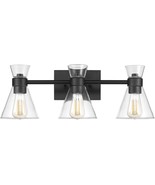 Globe Electric 63000055 3-Light Vanity Light, Matte Black,, Vanity Wall ... - $96.99