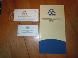 Montresor Hotels Brochure Napkin &amp; Business Card Italy 1999  - $12.99