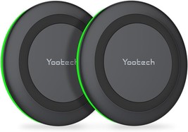 Yootech [2 Pack] Wireless Charger,10W Max Fast Wireless Charging, No Ac Adapter - £26.88 GBP