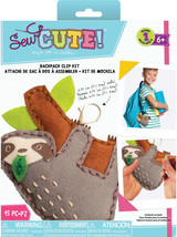 DIY Sew Cute Sloth Kids Beginner Starter Felt Backpack Clip Kit School Craft - £11.90 GBP
