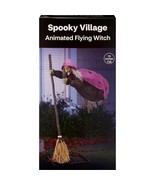 Spooky Village Animated Flying Witch, 6 ft (72 inches Tall) - $4,365.77 MXN