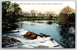 Pawtuxet RI Falls and River View Postcard J28 - £5.54 GBP