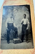 Antique Tintype Photo Portrait  2 Men - ￼ Ithaca, New York- 1800s - $15.27