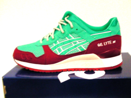 ASICS Hombres Atletismo Zapatos Gel-Lyte III Talla 9.5 US Spectra Verde Nuevo - £117.75 GBP