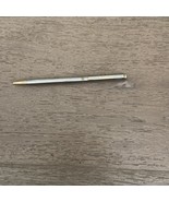 1980s WordPerfect Promo Metal Silver Gold Trim Slim Twist Ballpoint Pen ... - $13.80 CAD