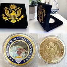 United States Cyber Command Challenge Coin with velvet Presentation case - £16.53 GBP
