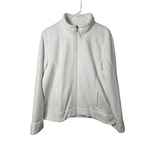 IZOD Women's White Full Zip Jacket Size XL Long Sleeve Warm Pockets - $19.99