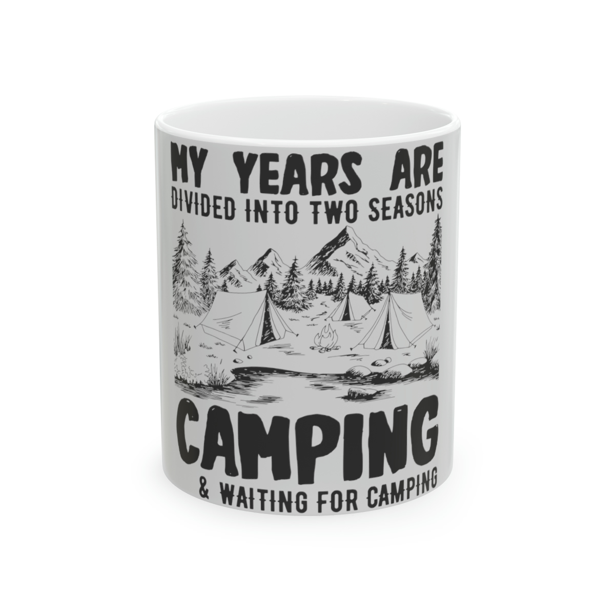 Camping Enthusiasts Unite 11oz Coffee Mug Camper Lifestyle - $15.45