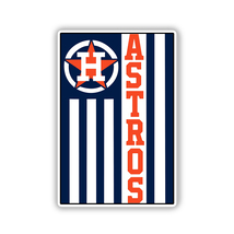Houston Astros Flag Logo Baseball Fan Sticker Vinyl Decal Waterproof (St... - $4.50+