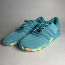 Adidas Neo Lite Racer Cloud Running K Sneaker Shock Green Girls Size 6 - £11.79 GBP