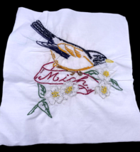 Michigan Bird Embroidered Quilted Square Frameable Art State Needlepoint... - £22.27 GBP