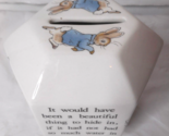 Wedgwood Peter Rabbit Hexagon Ceramic Piggy Bank Beatrix Potter Change H... - $19.80