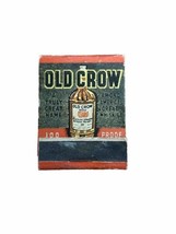 Old Crow Kentucky Straight Bourbon Whiskey Vintage Matchbook Cover - £4.72 GBP