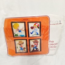 Good Times Creative Circle Crewel Embroidery #4001 Batter Up Ride Cowboy 1977 - £25.62 GBP