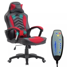 6 Point Vibrating Massage 5 Mode Racing Style Heated Swivel Gaming Compu... - £263.01 GBP