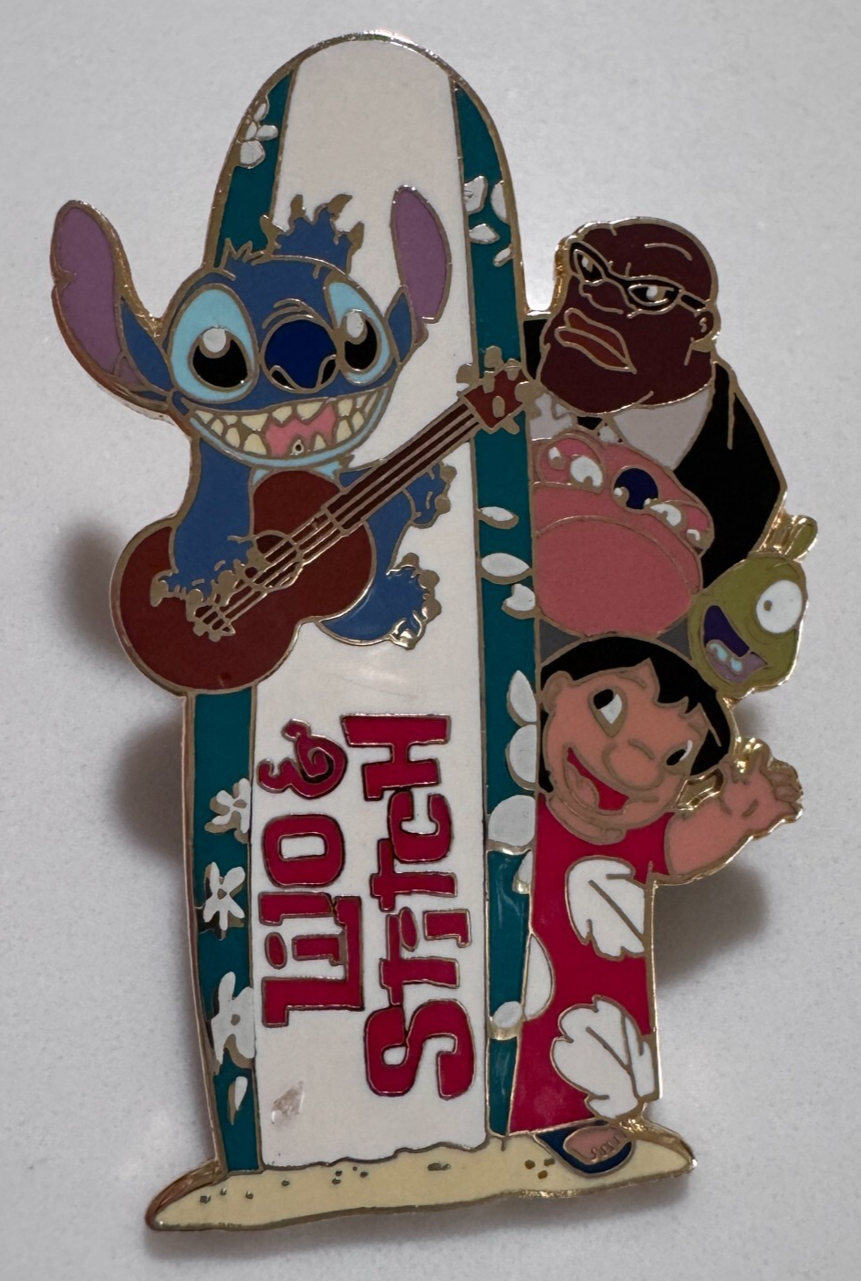 Disney 2003 Lilo &amp; Stitch and Gang with Surfboard Movie Logo 25368 Pin - $26.72