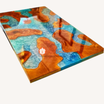 Blue Epoxy Resin Table, Resin Dining Table, Kitchen Slab Tables Home Dec... - £431.14 GBP+