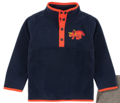 Kids Headquarters Quarter Button Up Fleece Top ONLY Navy Size 3T - $21.78