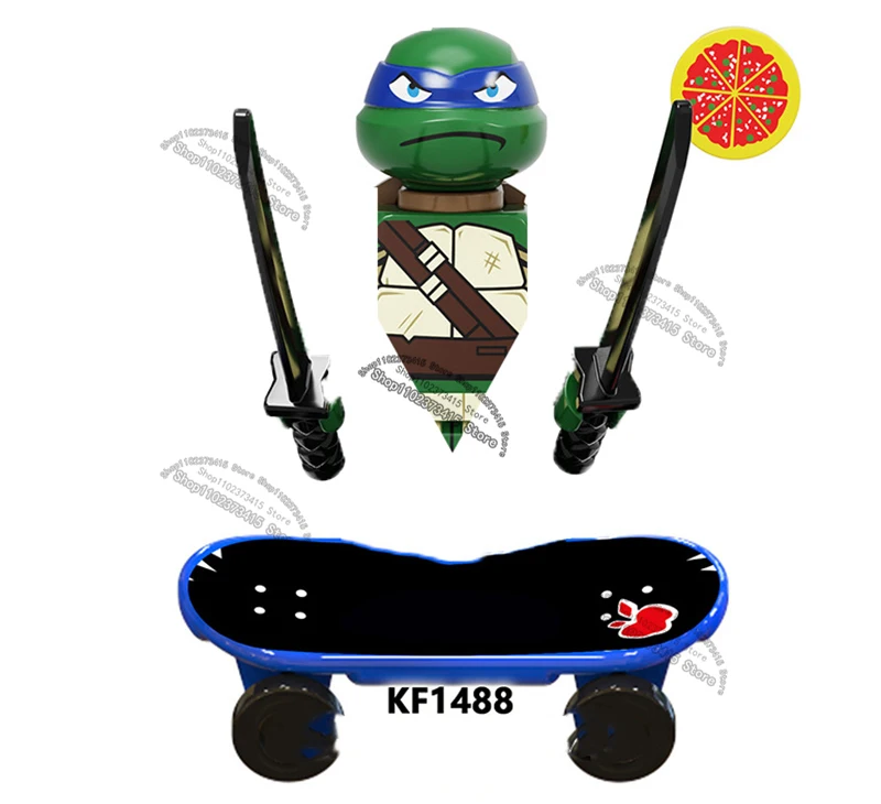 Ninja Turtle Mini Figures &amp; Building Blocks Toys for Kids to Assemble KF... - $6.00