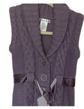 Jillian&#39;s Closet Girls Vest Sweater Purple Size 4 - £7.17 GBP