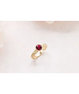 Vintage Ruby Engagement Ring Natural Ruby Ring 14k Gold Plating Antique ... - £74.20 GBP