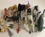 Mixed Animal Lot Of 21 Toys Horses Lions Tigers  T7 - £9.45 GBP