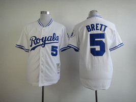 Royals #5 George Brett Jersey Old Style Uniform White - $45.00