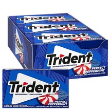 Trident Perfect Peppermint Sugar Free Gum, 12 Packs of 14 Pieces (168 Total - £20.62 GBP