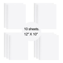 10 Sheets White HTV Iron On Heat Transfer Vinyl for T-Shirts Cricut Silhouette - £9.75 GBP