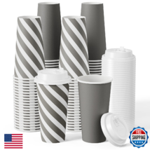 JOLLY CHEF 100-Pack 20oz Disposable Coffee Cups w/ Lids, Hot/Cold Paper - $42.31