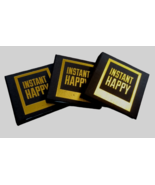 Lot of 3 Urban Outfitters Instant Happy Black &amp; Gold 5&quot; x 5&quot; Photo Albums - $9.85