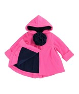 Girls  Pink Fleece Coat Dress. Toddlers Designer Red Overcoat / Kids Out... - £33.02 GBP