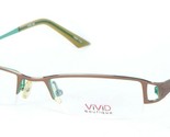 Neuf ViViD 350 Marron / Vert Lunettes Semi Monture Métal Cadre 49-19mm - $56.50