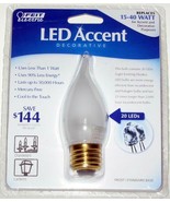 Accent LED 1.1W CA9.5 Frosted Flame-Tip Candelabra Bulb E26 BPEFF/LED 20... - $10.81 CAD