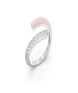 Pink Ceramic &amp; Lab Grown Diamond Accented Open Ring in Sterling Silver -... - $442.43 CAD