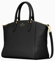 NWB Kate Spade Parker Satchel Black Leather Bag K8214 Purse $399 Gift Bag FS Y - £112.28 GBP