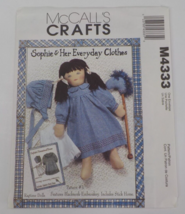 MCCALLS CRAFTS PATTERN #M4333 SOPHIE RAGTIME DOLL EMBROIDERY &amp; HORSE UNC... - £6.15 GBP