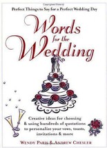 Words for The Wedding New Book Vows Toast Toasts Speech Invitations - $5.89