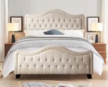 Harriman Upholstered Polyester Tufted Button Adjustable Height Headboard... - $739.99
