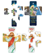 Children&#39;s Easter and Christmas Nativity Cross Shaped Puzzle Magnet Set ... - $11.99